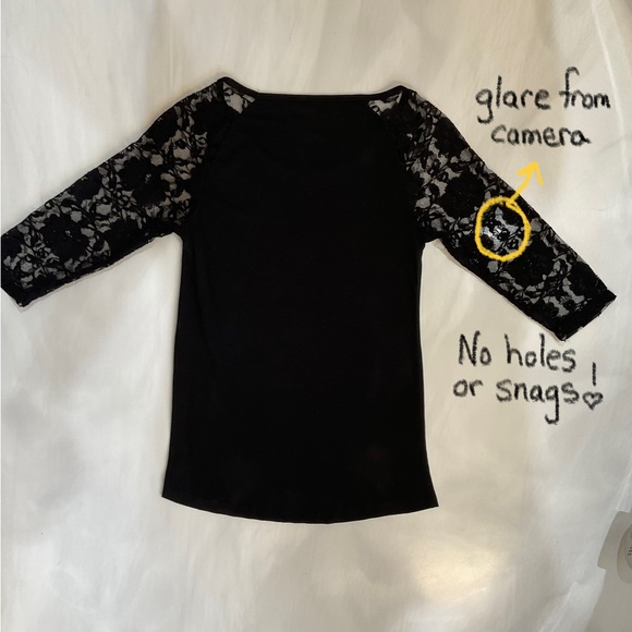 Harry Potter sz15 Juniors (7/9) M Top with Lace Sleeves EUC Warner Bros.SALES ❗️ - Picture 7 of 10